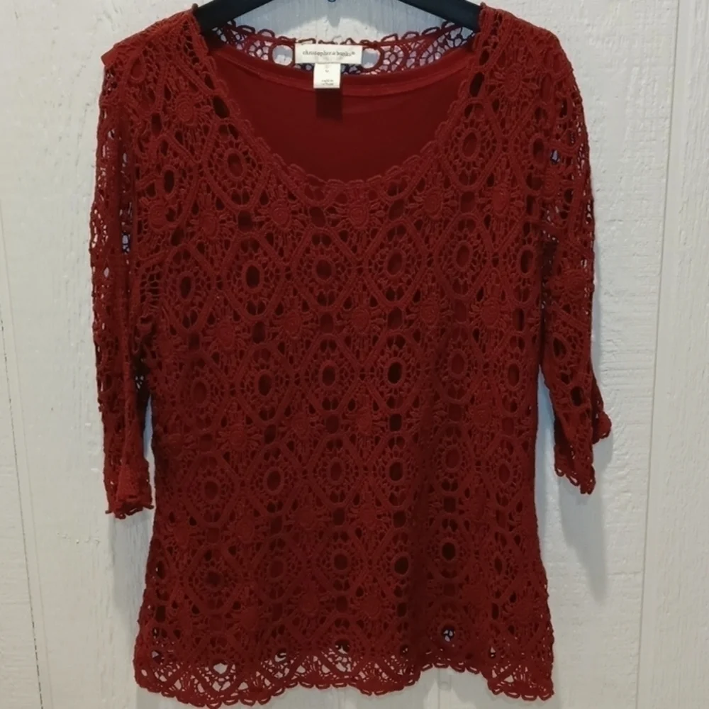 Christopher Banks sweater loose knit crochet